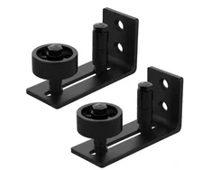 WINSOON 2-Pack 4.8" Adjustable Sliding Barn Door Floor Guide 8-in-1 Wall Mount