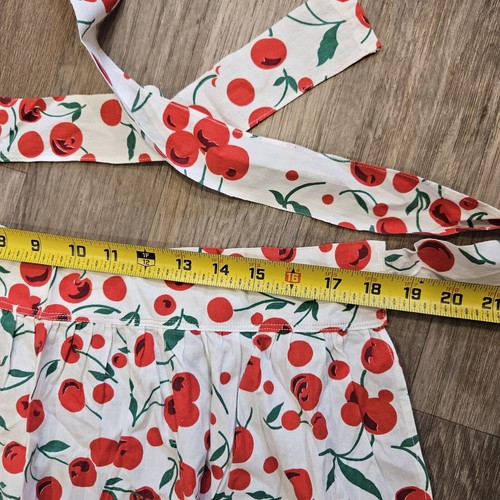 Grembiule Vintage Stampa Ciliegia Gonna Cucina Tasca Smock Regolabile Retro Pinup - Foto 8 di 9