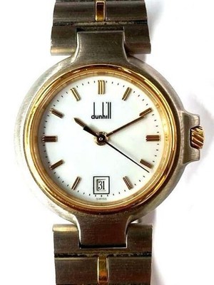 Dunhill Quartz Ladies Watch 25mm SS/GP Battery Powered Vintage Authentic