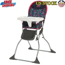 Portable Flower Garden High Chair W/ Adjustable Tray Cup Erasable Seat Cushion