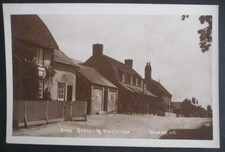 Old CAMBRIDGESHIRE Real Photo RPPC HIGH STREET & POST OFFICE BOURN