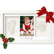 KeaBabies Baby Hand and Footprint Kit - Clay Handprint Keepsake Frame, Newborn N