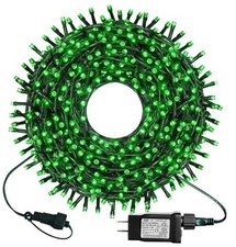 300 LED Christmas Lights, 99 FT 8 Twinkle Modes Connectable Plug in Wire Green