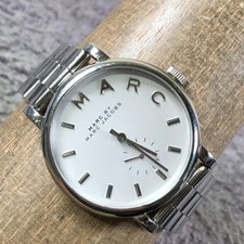 Marc by Marc Jacobs Baker women MBM3242 Silver Tone Quartz 36mm Watch 7 1/4"