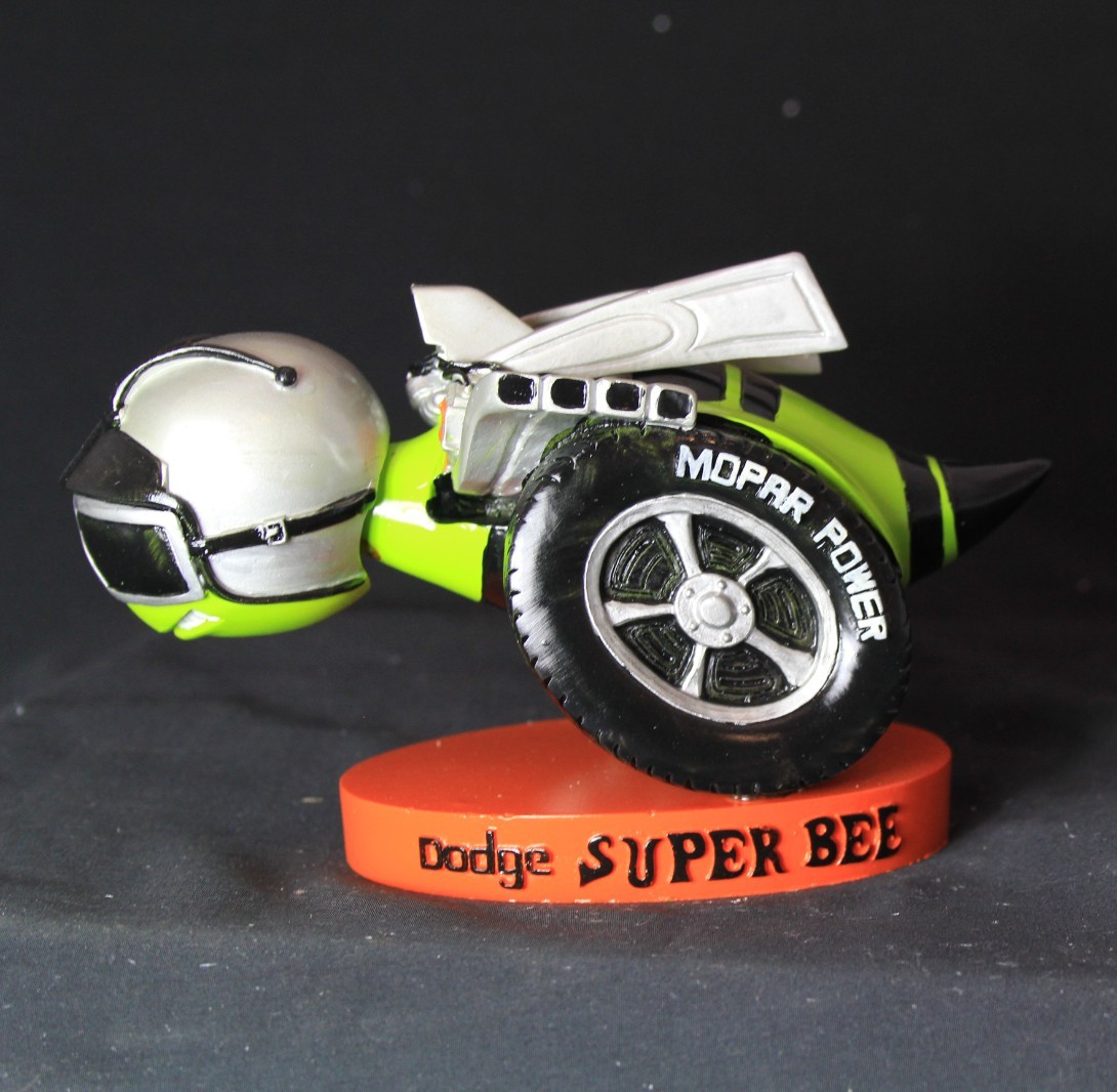 Dodge Super Bee Bobblehead SUBLIME GREEN Bent Rod Garage Shaker
