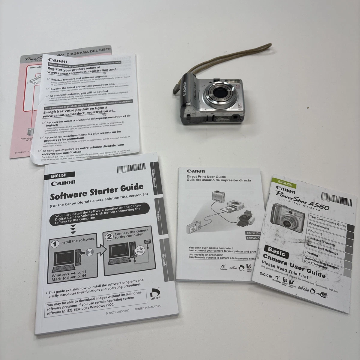 Canon Powershot A580 Digital Cameras with Built - in Flash for