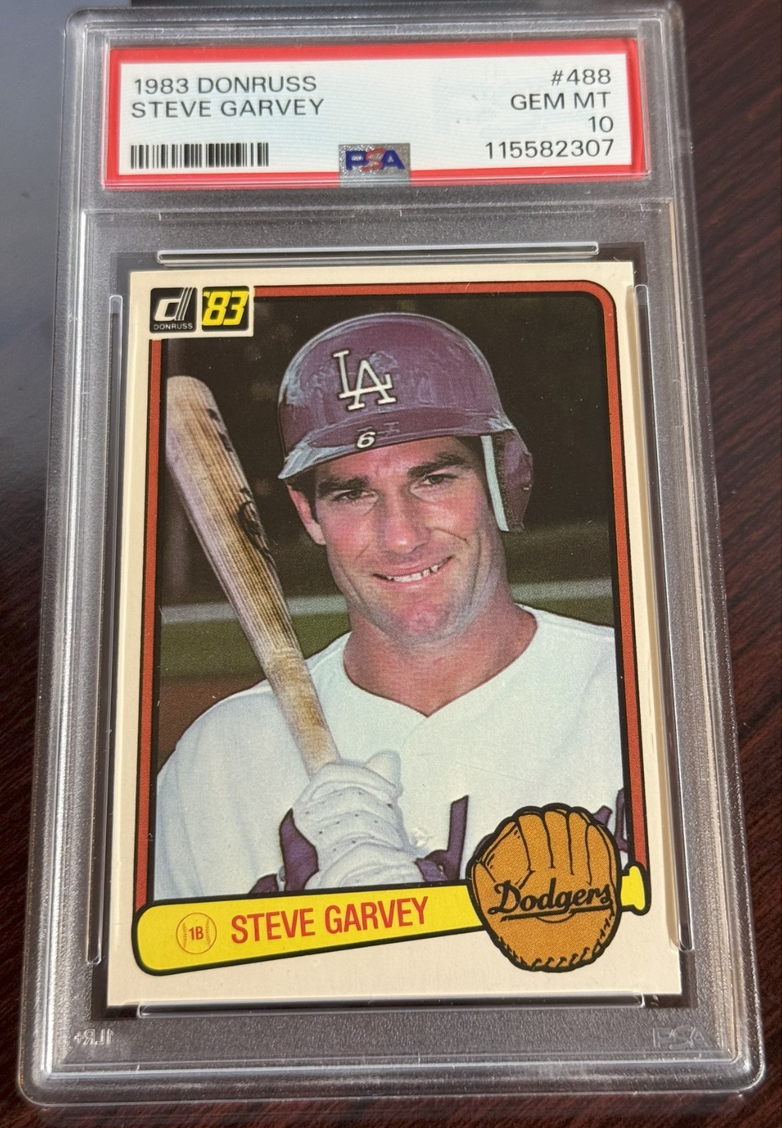 1983 DONRUSS #488 STEVE GARVEY DODGERS PSA 10
