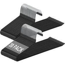 devesanter Pants Hanger, 30 Pack Space Saving Open-Ended Metal Pants Hanger, ...