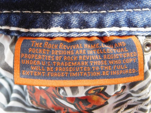 Jeans Rock Revival donna 28 blu Yandel vita media crop invecchiato denim strappato - Foto 12 di 21