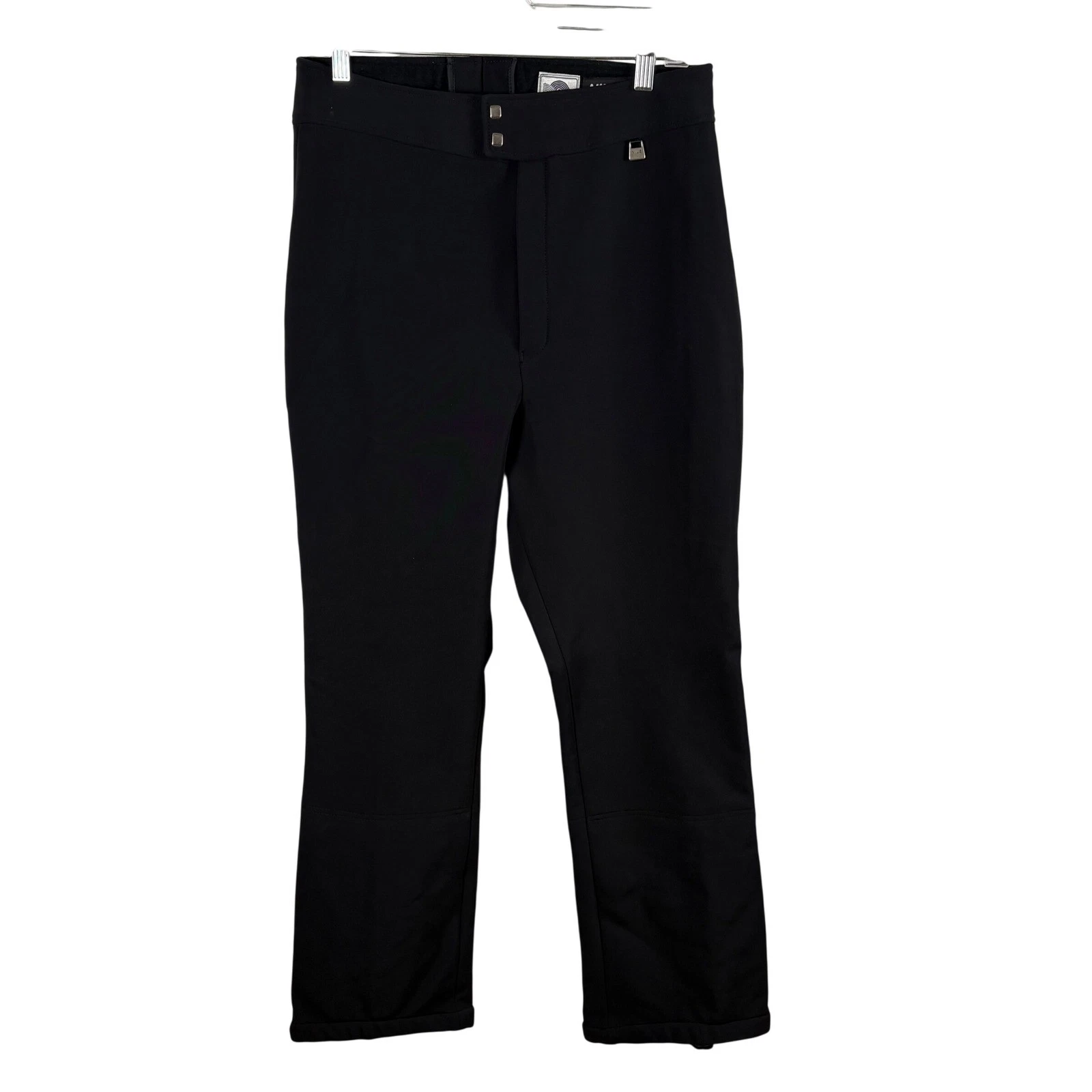 Nils Skiwear Women's Black Ski Snowboard Pants Sz 14 Long Softshell Fleece Lined