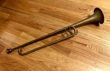 large Conn bugle vintage w/ silver Special D-242 mouthpiece baritone boy scout