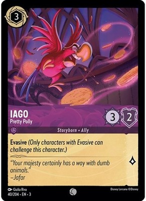 Iago - Pretty Polly   40/204 Lorcana NM  - Into the Inklands