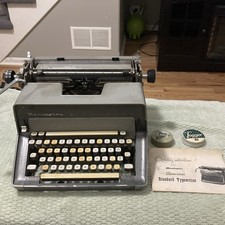 Vintage Super Riter Standard Typewriter With 2-New Ribbons and Instruction Book thumbnail