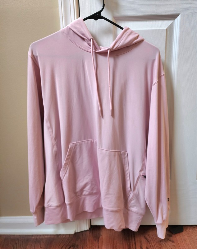 Mens Champion Pink Athletic Knit Shirt with Hood Sz M Medium
