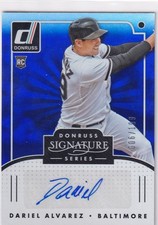 DARIEL ALVAREZ /199 ROOKIE AUTO RC ORIOLES 2016 PANINI DONRUSS SIGNATURE SERIES 