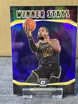 LeBron James - 2020/21 Panini Donruss Optic #20 - Purple Winner Stays - LA Laker
