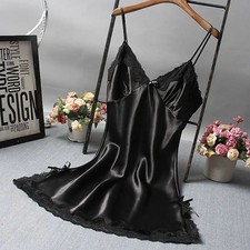 Women Lace Patchwork Camisole Nightgown Sleepwear Lingerie Night Dress