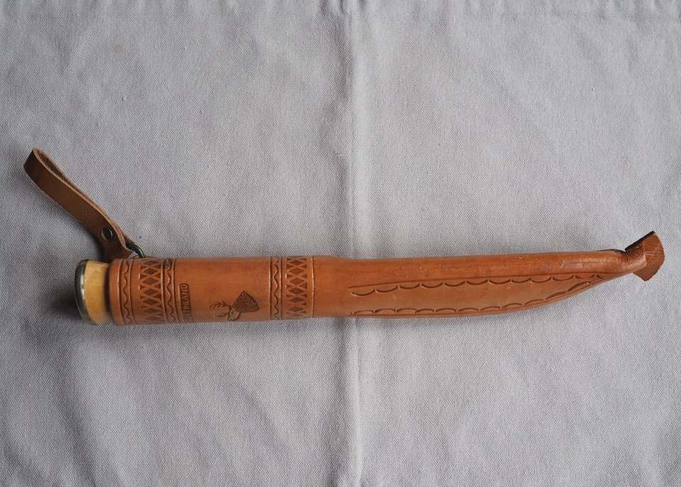 Original IISAKKI JÄRVENPÄÄ Finnland Messer Jagdmesser mit Leder Scheide, 13 cm - Bild 4 von 4