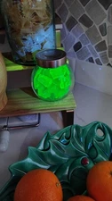 Antique Uranium Glass In Sealed Decorative Jar