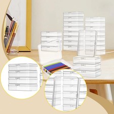 24x Bead Box Stackable Compact Versatile Craft Storage Container for Arts and