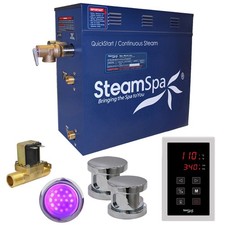 SteamSpa INT1200-A Indulgence 12 KW QuickStart Steam Bath - Chrome