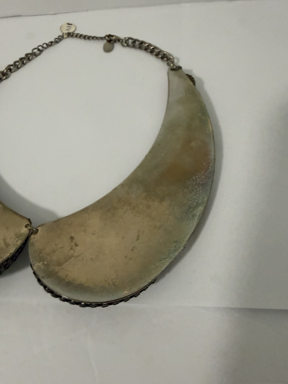 Boho Statement Bib Necklace Multicolor Stones Rhi… - image 6