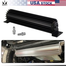 Universal 12 Aluminum Dual Pass Finned Transmission Oil Cooler Wfittings Universal 12 Aluminum Dual Pass Finned Transmission Oil Cooler Wfittings