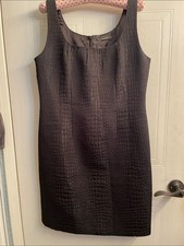 Tahari Black Textured Sleeveless Sheath Dress