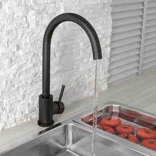 Bronx Kitchen Sink Mixer Tap - Brushed Black Finish Single Lever