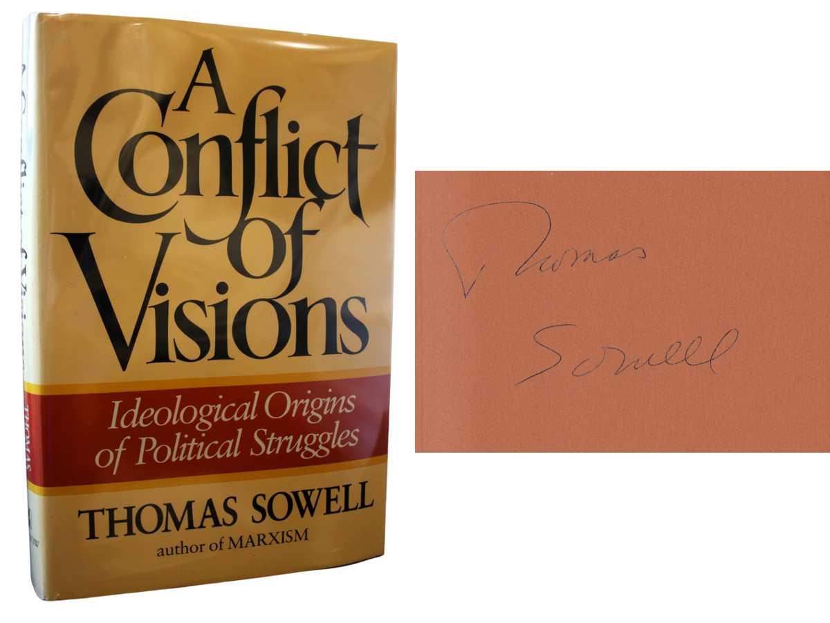 Thomas Sowell ~ Signed A Conflict of Visions 1st/1st Autographed