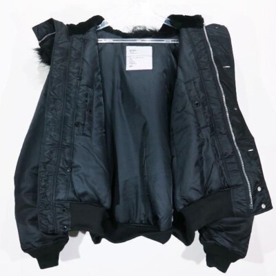 ジャケット・アウター WTAPS x ALPHA INDUSTRIES N-2B BLACK L Wtaps Alpha Industries N-2B Black Color Fur Hooded Jacket