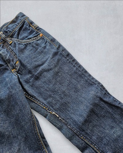 Vintage 1960s Lee Riders Sanforized Dark Wash Denim Jeans Talon Zipper USA 6R - Picture 7 of 12