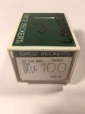 BOX OF 100 GROZ-BECKERT INDUSTRIAL SEWING NEEDLES 128GBS SIZE 70/027