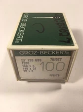 BOX OF 100 GROZ-BECKERT INDUSTRIAL SEWING NEEDLES 128GBS SIZE 70/027