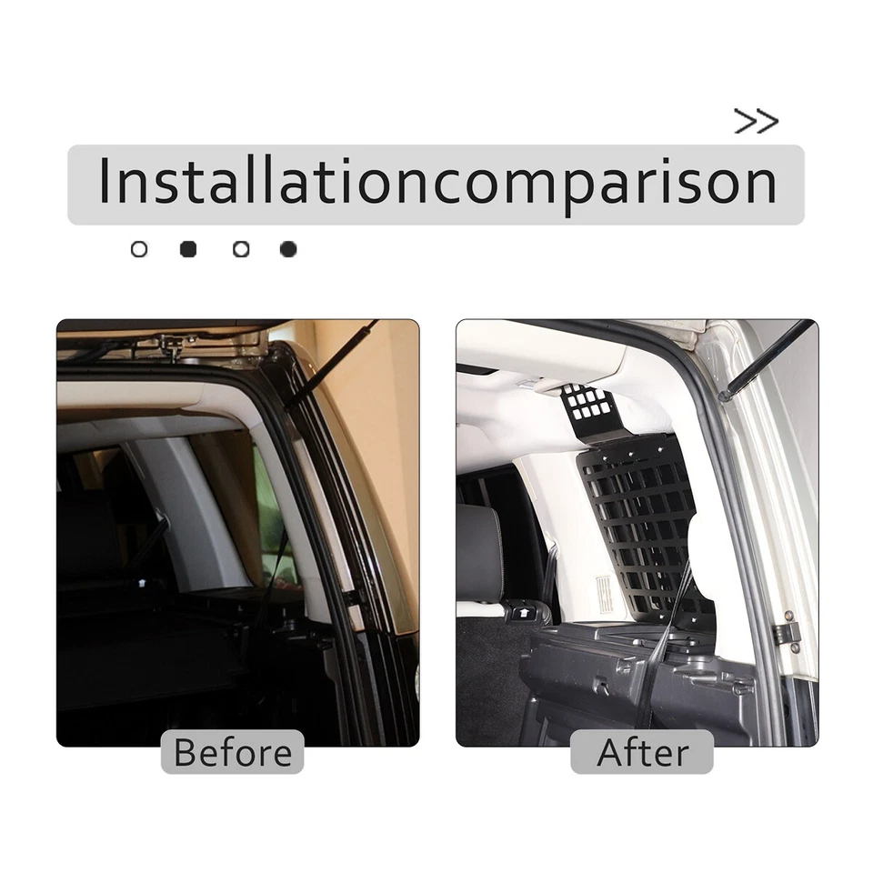 Portador de almacenamiento modular panel Molle ventana trasera para Land Rover LR3 LR4 2004-2016 Foto 3 de 4