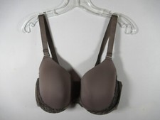 Soma Memorable Full Coverage Lace Trim Bra 38DDD Taupe Underwire