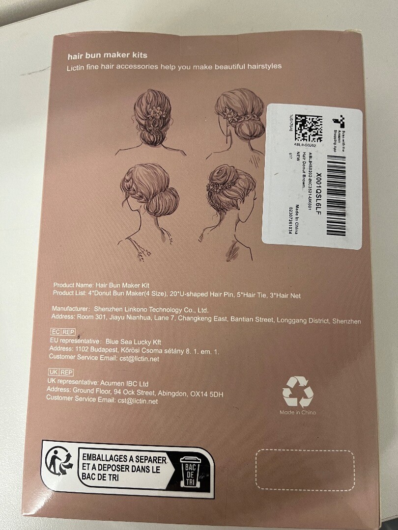 BNIB LICTIN Hair Bun Maker Kit CG BA9 eBay