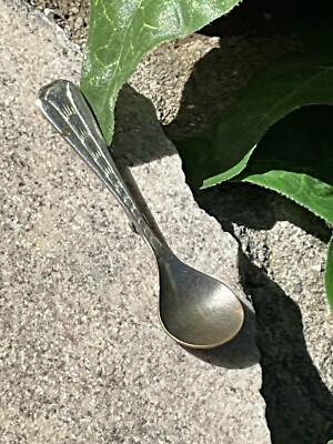 Vintage Silver Tone Spoon Pin Costume Jewelry 