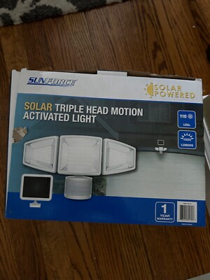 Sunforce Triple Head Solar Motion Avtivated Light with 1500 Lumens ITEM ...