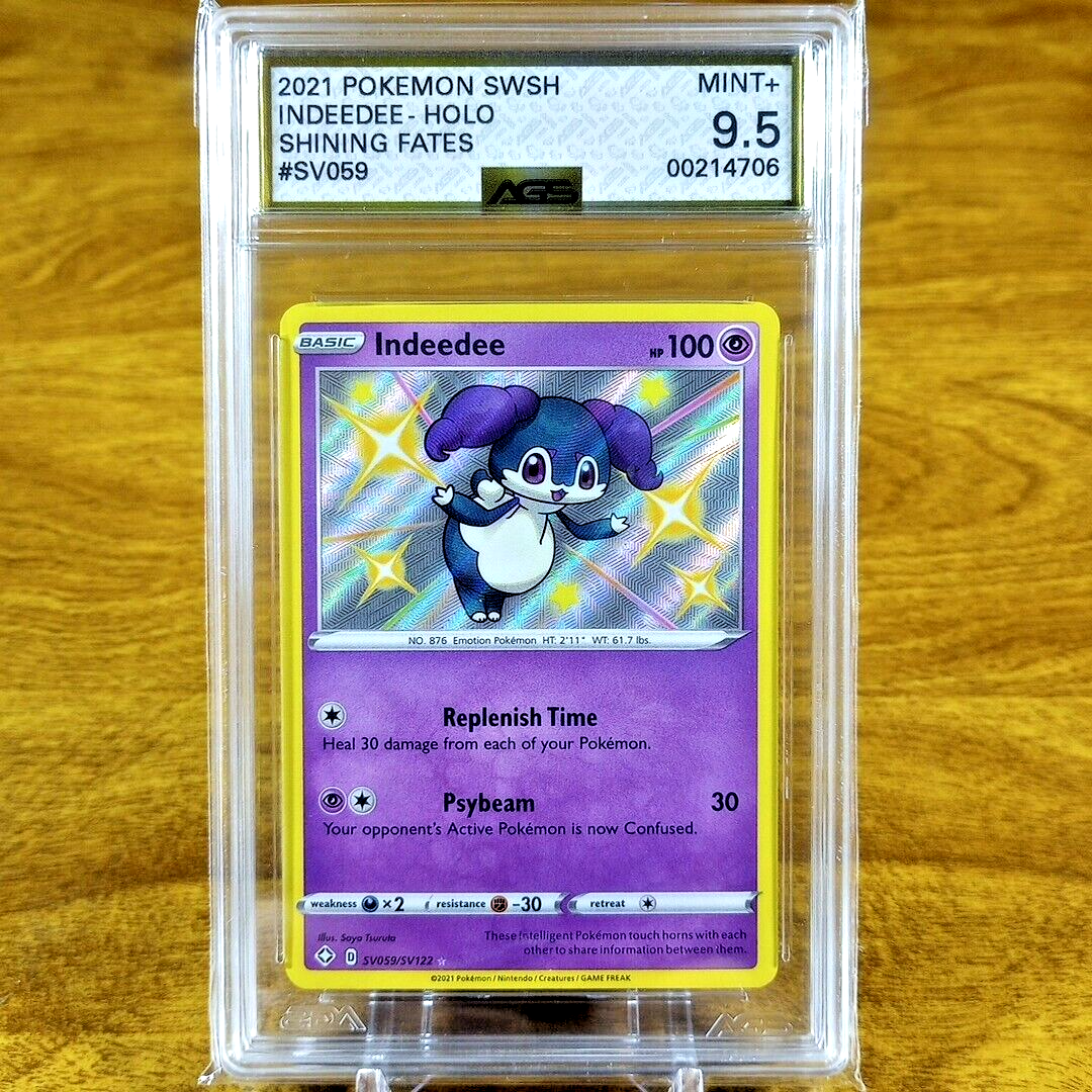 Pokemon SWSH Shining Fates Indeedee SV059/SV122 AGS Mint+