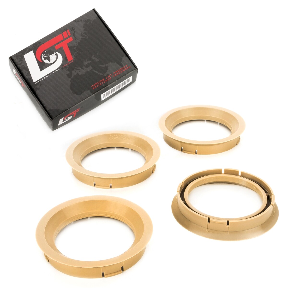 4X Centering Rings Spacers Alloy Wheels Ø 57.1 Mm - 72.5 Mm For Audi TT 8J 8N FV