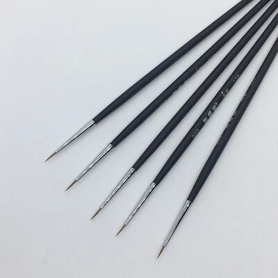 XDT ART SUPPLIES XDT#120 Liner Artist Paint Art Brush 5pc #000 Kolinsky Watercolor Nail Acrylic