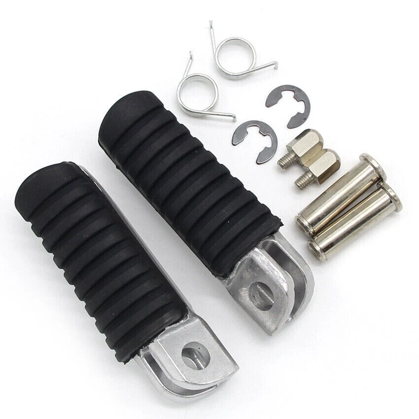 Front Footrests Foot pegs For Kawasaki ZR1100 KLE650 KLZ1000 Versys 2007-2015 — 第 3/4 张图片