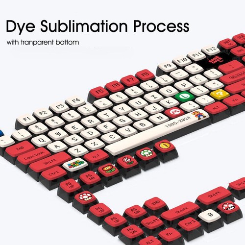 Super Mario Anime PBT Keycap Set Shine Through for Cherry MX Mechanical Keyboard - Picture 9 of 12