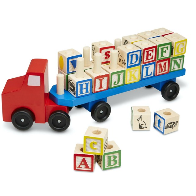 melissa and doug wooden trucks