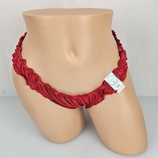 NEW Flirtitude Panties Red Silver Glitter Cheeky Ruffles Ruffled M 6 Sissy NWT