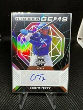 CURTIS TERRY 2021 Panini Elite Extra Edition HIDDEN GEMS AUTO Rangers