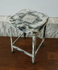 Original Chris Fulmer "LAMP" Metal Industrial Stool Chair Modern Sculpture Art