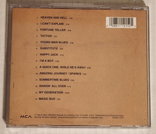 Live at Leeds (Remastered) by Who (CD, 1995) - Very Good to Like New Condition - Picture 2 of 3