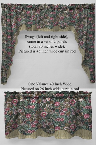 Rose Garden Country Valances and Swags - Picture 64 of 84